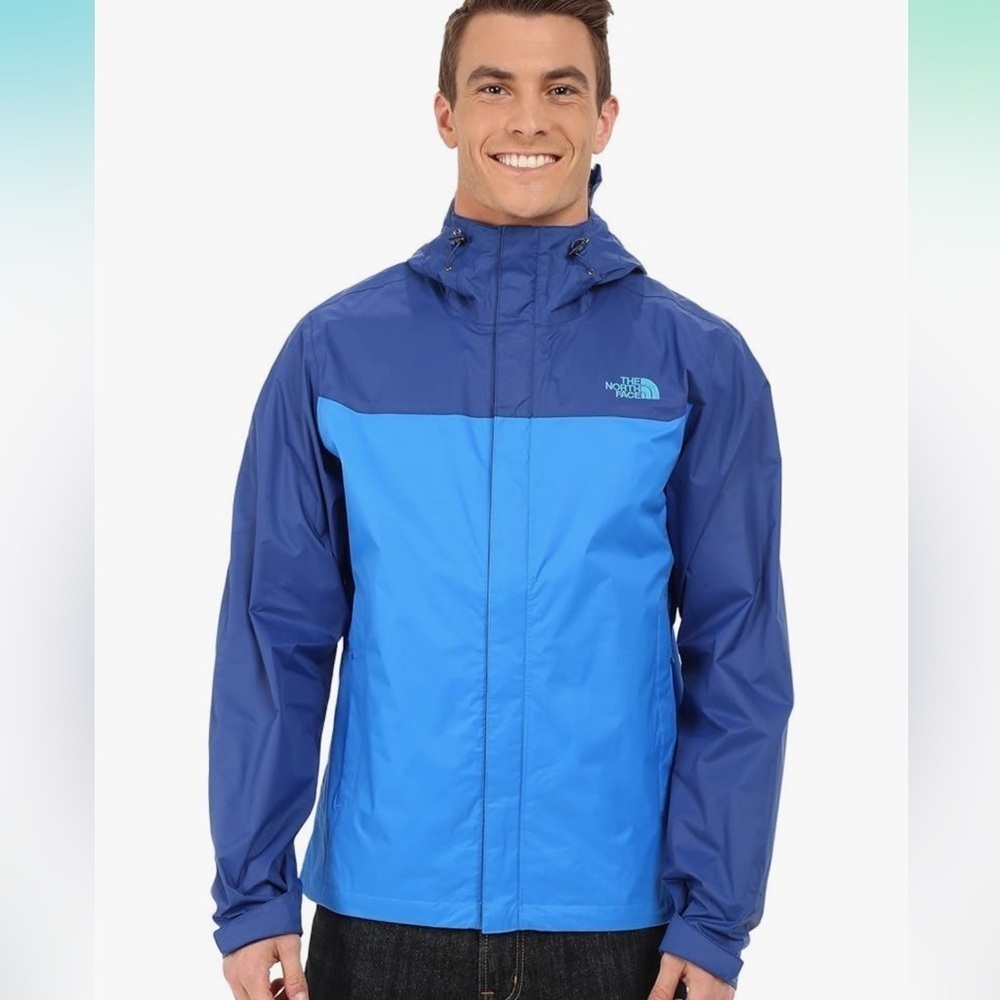 The North Face Men's Venture Two-Tone Blue Raincoat - Picture 1 of 13